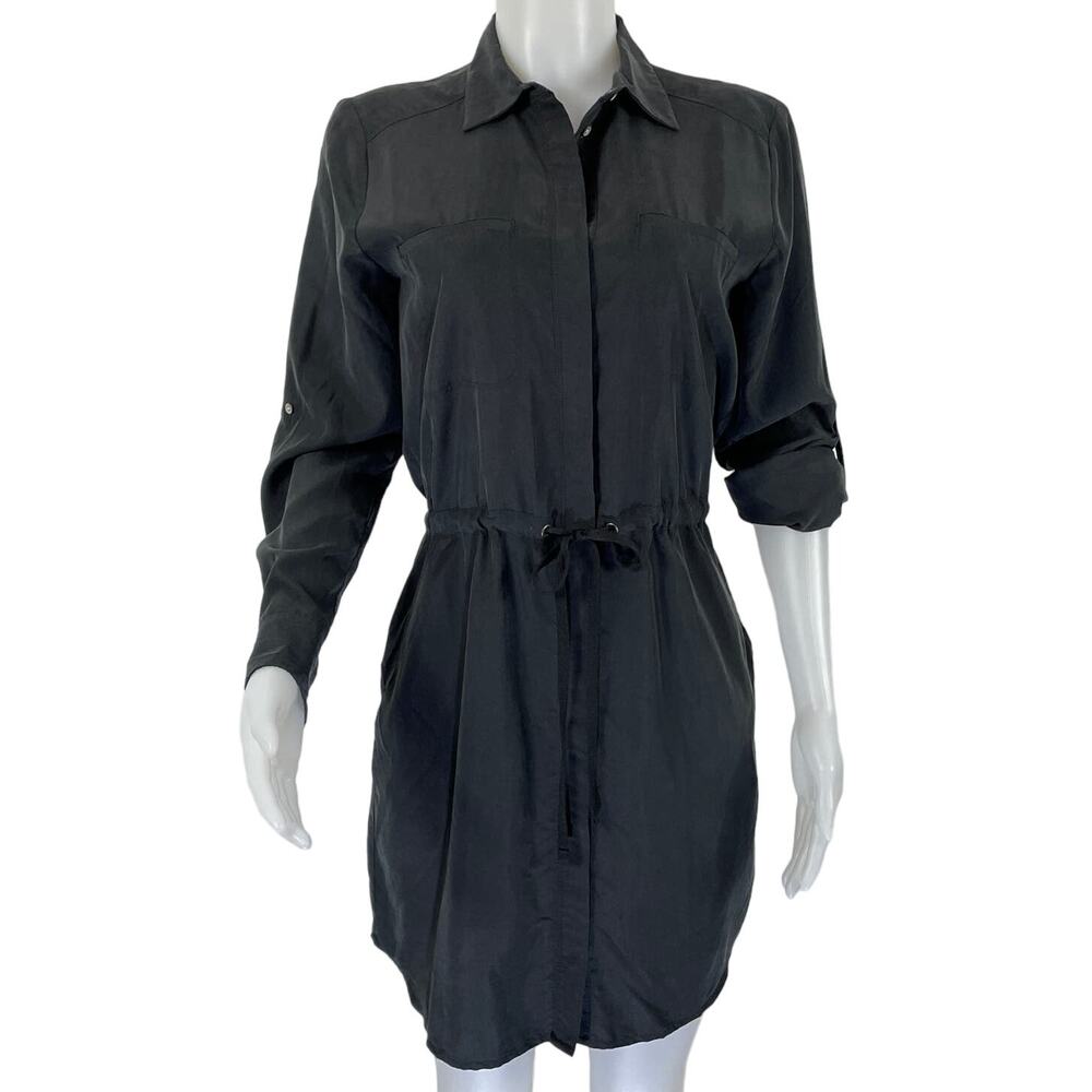 Lou & Grey Deep Gray Lightweight Vacation Casual Super Soft Dress S